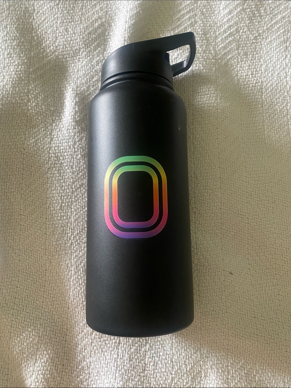 Insulated Stainless Steel 32oz Water Bottle Matte Black Wide Mouth